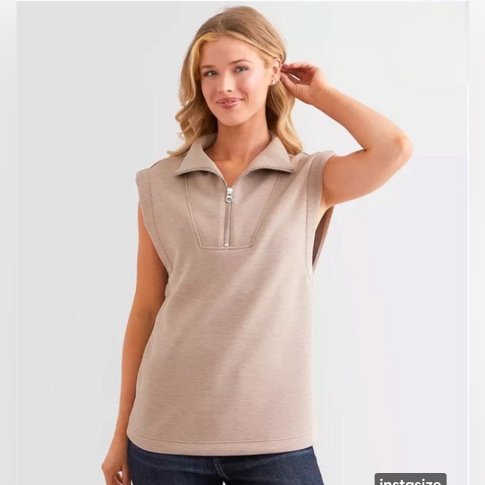 NWT Varley Magnolia Sleeveless Half-Zip Pullover - Picture 3 of 9